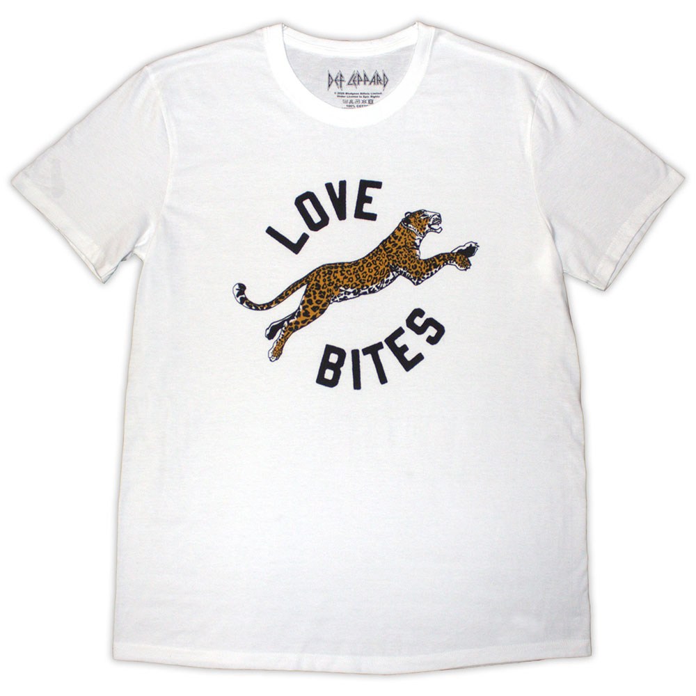 Def Leppard - Love Bites Leap Heren T-shirt - Wit